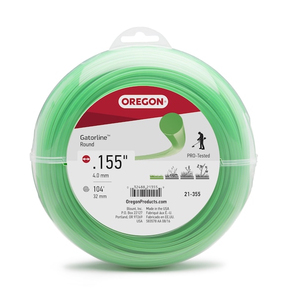 Gatorline Round Trimmer Line, .155" by 104' Donut